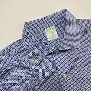 Brooks Brothers Men's 16-34 Blue Striped Long‎ Sleeve Shirt